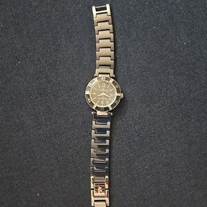 Stylish Black and Silver Anne Klein Watch